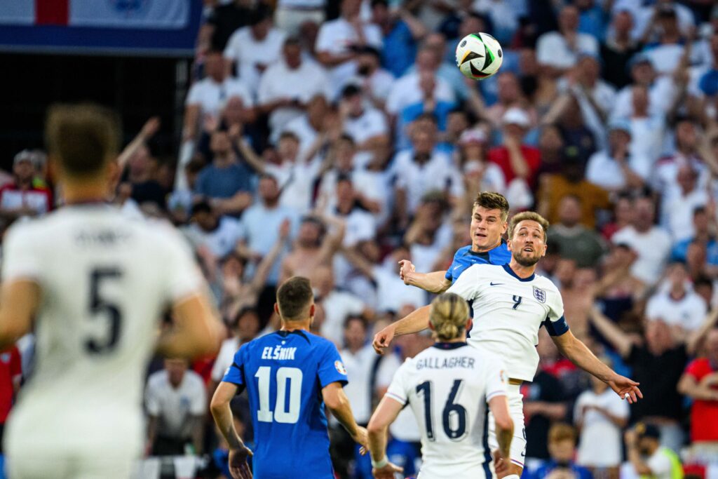 England football players competing during an international match, representing the global excitement of the FIFA World Cup 2026 and the passion that inspires students to learn English in Thailand with Dragon Study Tours.