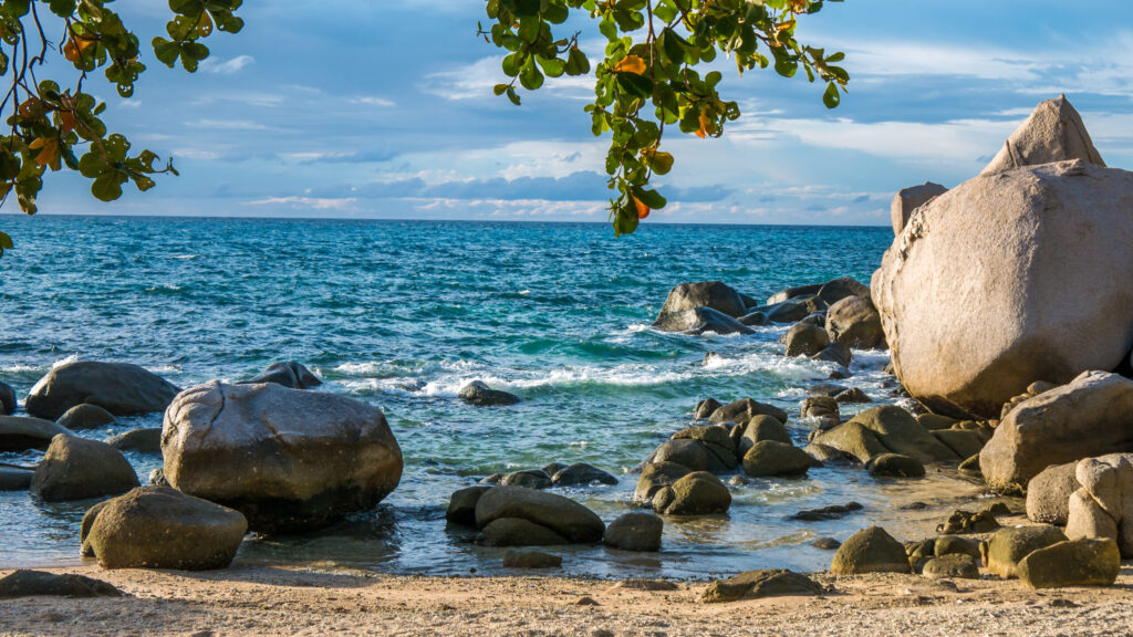 Elephant Conservation Experiences 14 Rocky shoreline near Hua Hin Turtle Conservation Experience with clear blue sea